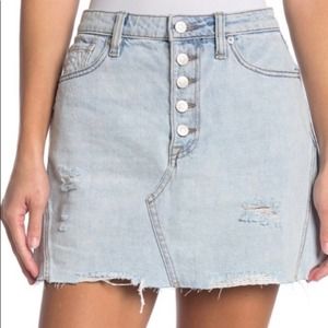 Free People Denim Mini Skirt